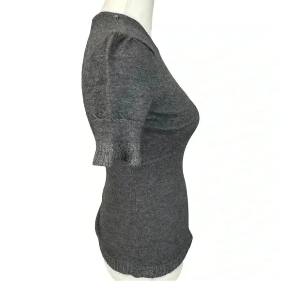 Dolce & Gabbana Alpaca Blend Knit Sweater Top Size 42 Gray Quiet Luxury Top - Picture 11 of 16